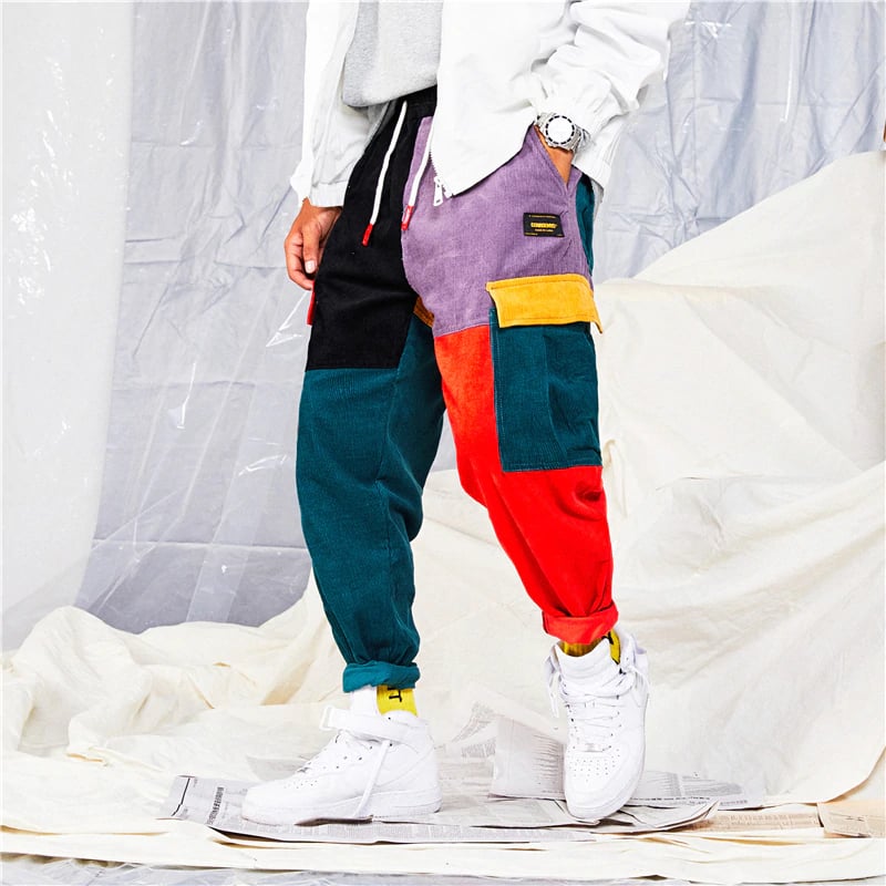 Image of Patchwork Corduroy Trousers