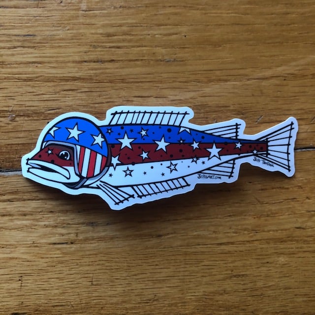 Stunt Trout Sticker