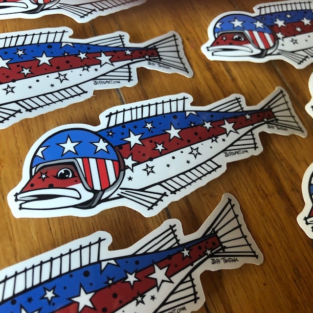 Stunt Trout Sticker
