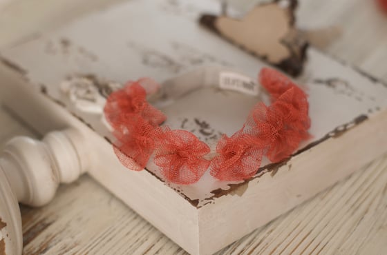 Image of Tulle bows headband ( rust)