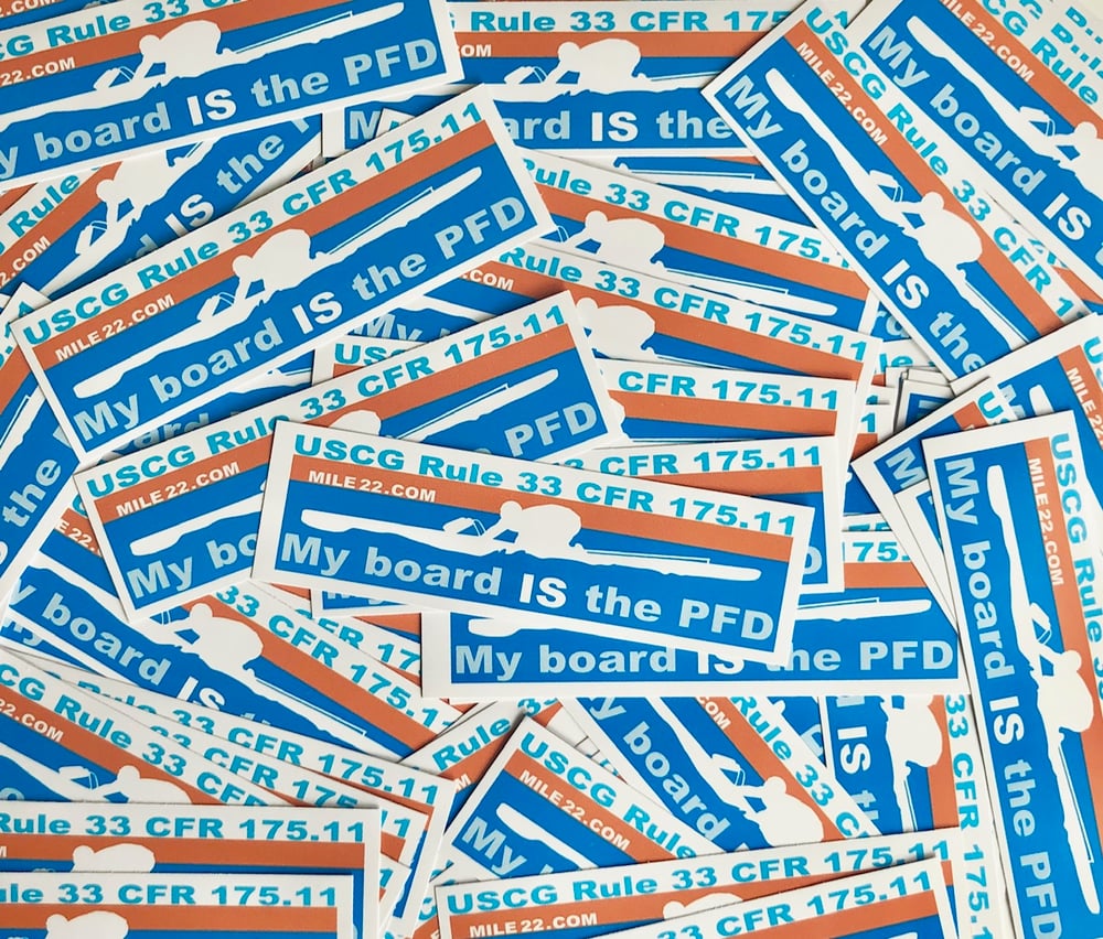 Image of 'NO PFD’ Prone Stickers
