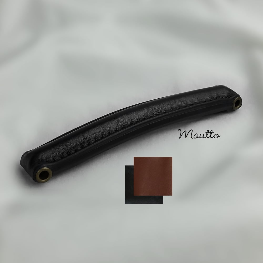 Image of Leather Briefcase Handle - Black or Brown - 6 inch Length, 1 inch Wide, 3/4 inch Thickness