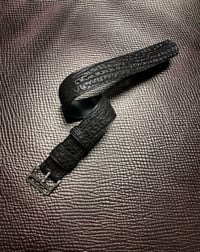 Image 1 of Black Japanese Shark Single Piece Pull-Through Watch Strap 