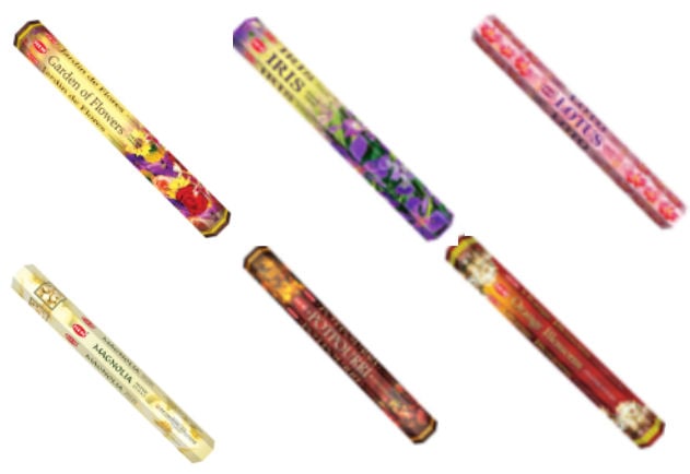 Image of 6 Assorted Incense Flowers