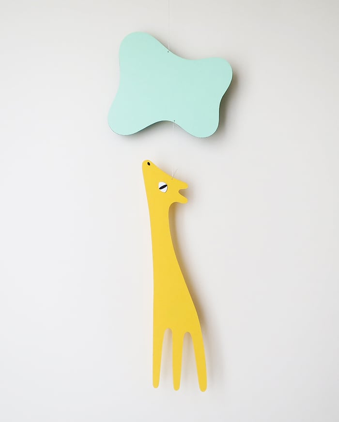 Image of Gerda giraffe, paper mobile