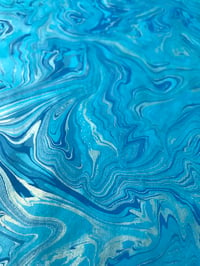 Image 1 of Marbled Paper #77 'Kingfisher Agate' 