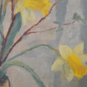 Image of 1938 'Daffodils and Pussy Willow', G. Larsson