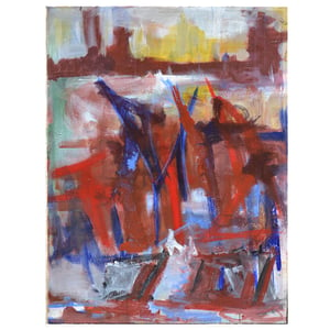 Image of 1970's, Large French Abstract Painting
