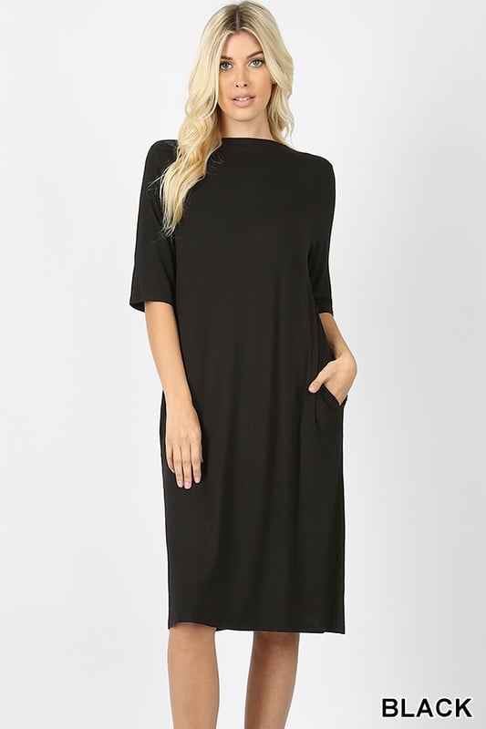 Image of Comfy Black Dress