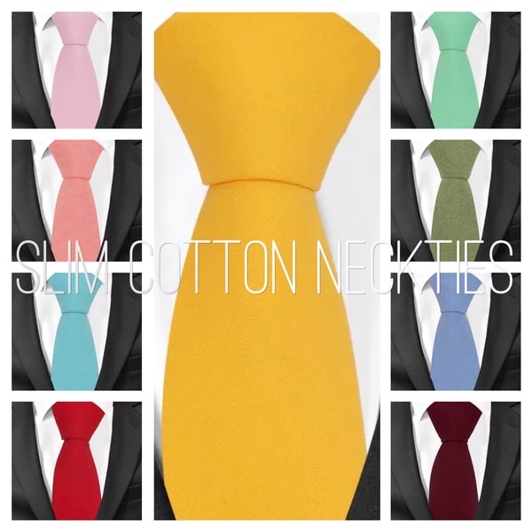 Image of Slim Cotton Neckties