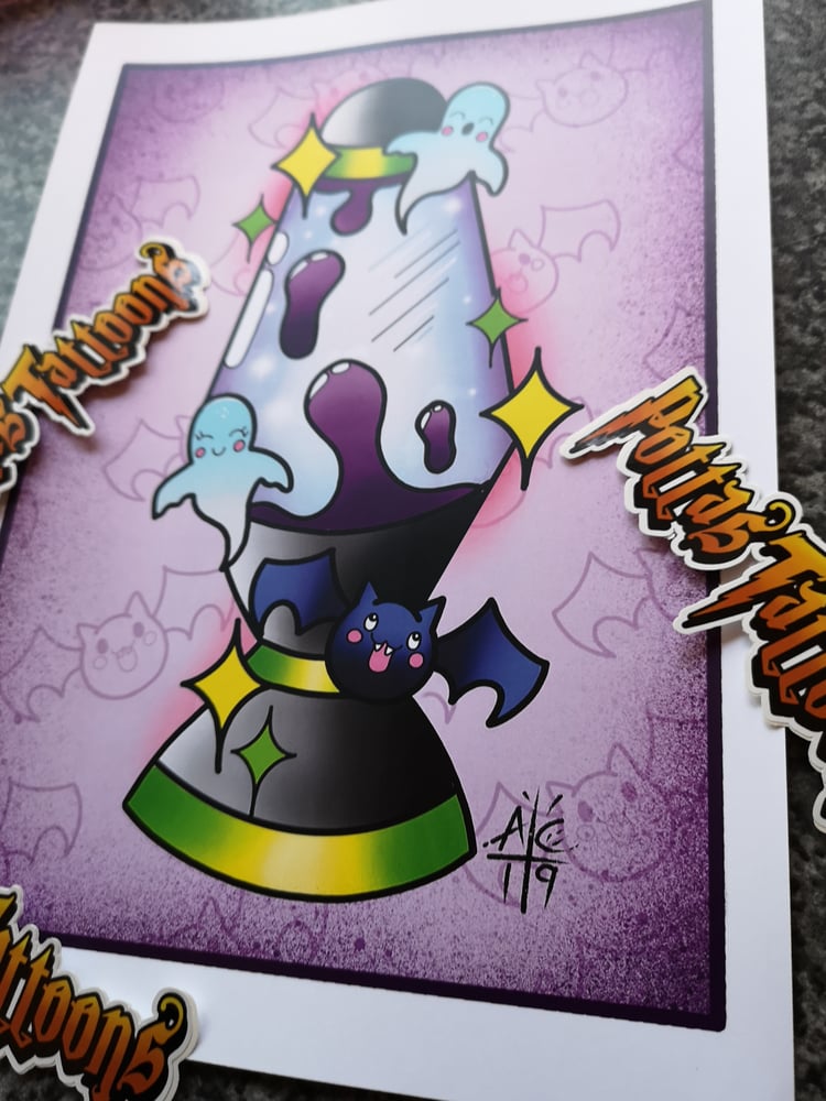 Image of Limited addition kawaii horror lava lamp print