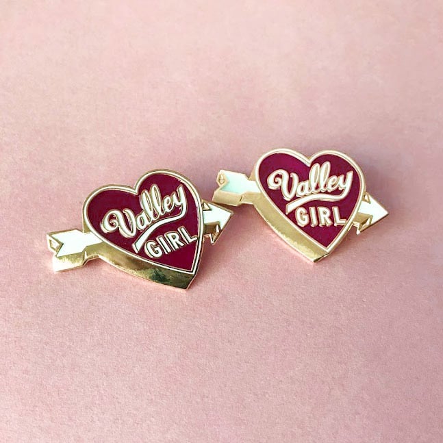 Image of Valley Girl Heart Pin (Seconds)