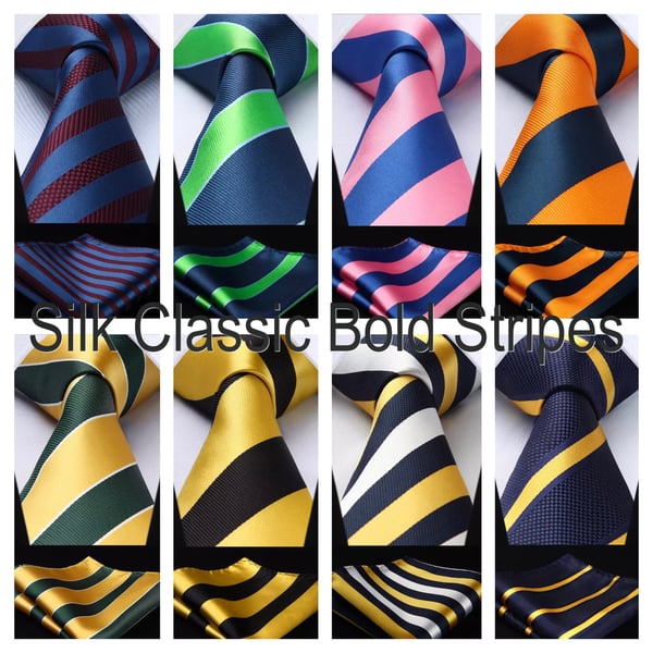 Image of Silk Classic Bold Stripes