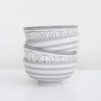 MOROCCAN CERAMIC SOUP BOWLS - GREY