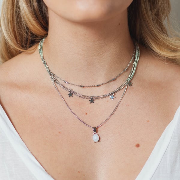Image of OPAL + STARS NECKLACE