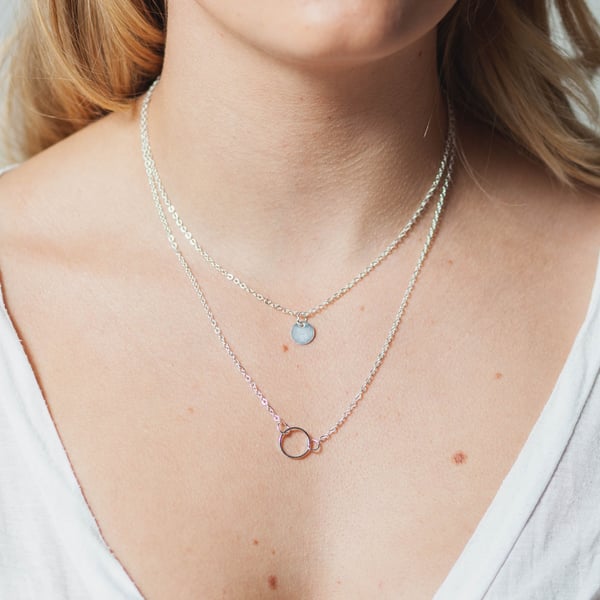 Image of LAYERS OF ETERNITY + MOONSTONE NECKLACE