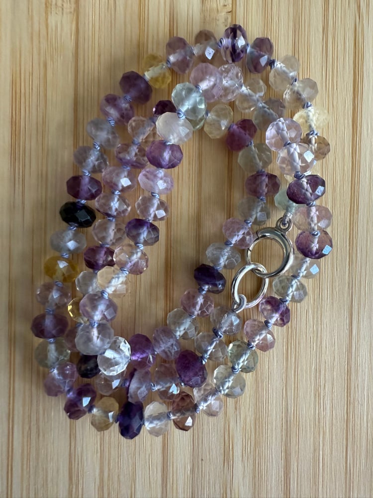 Image of Faceted Fluorite Beaded Necklace