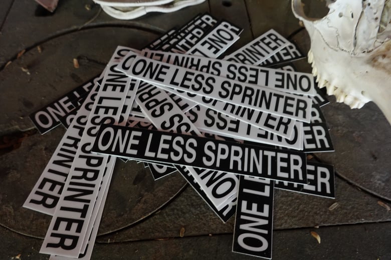 Image of ONE LESS SPRINTER DECAL 