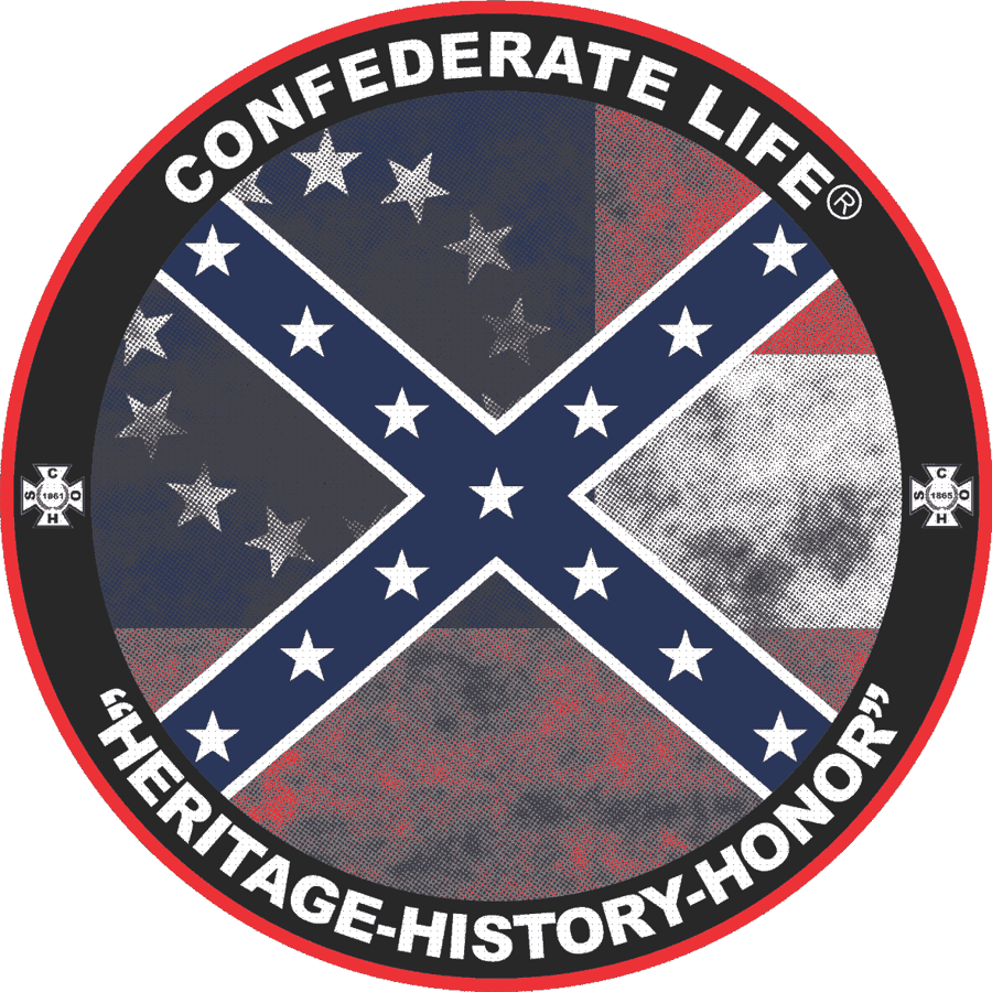 Image of 2 - 3" Round Confederate Flag, Confederate Life Sticker