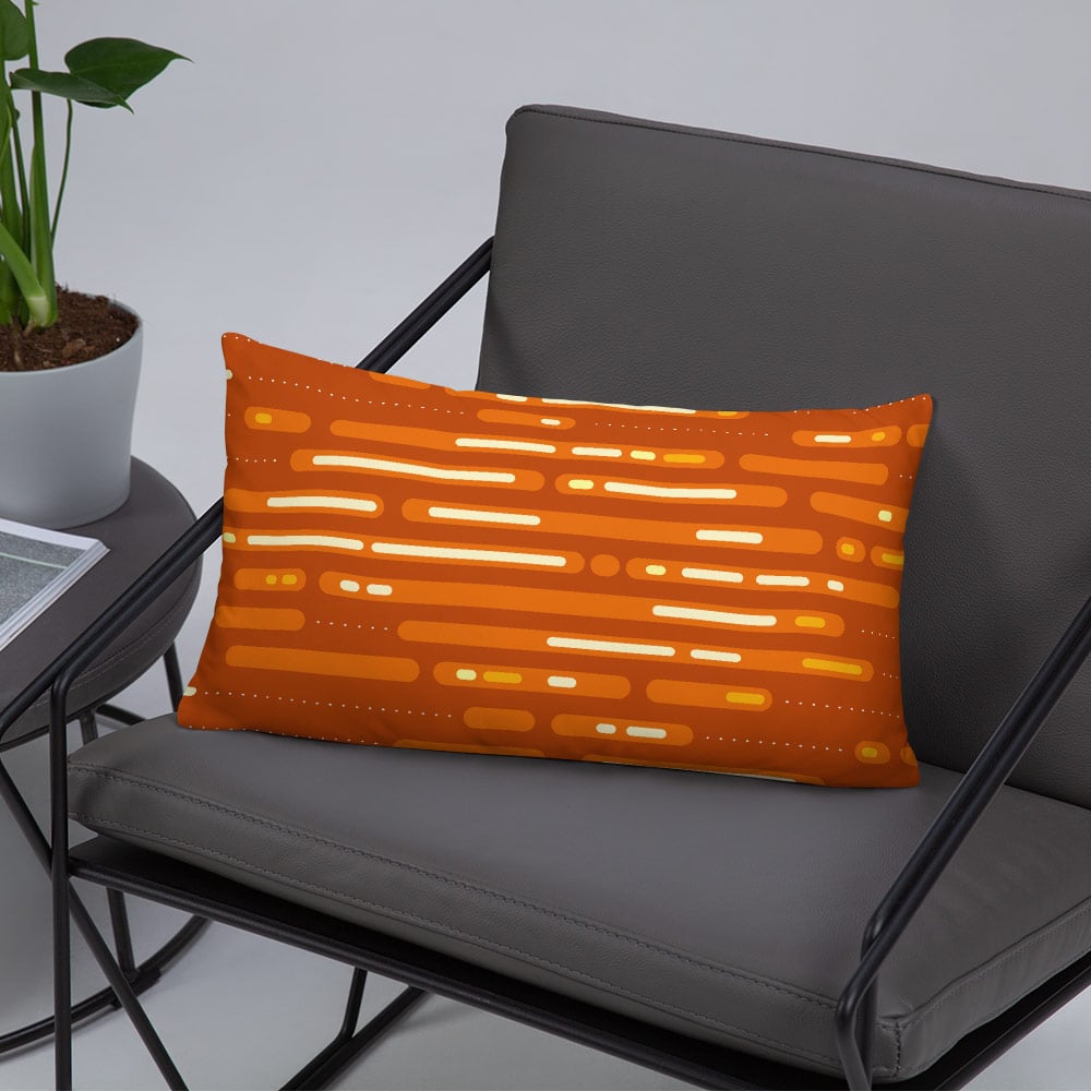 Image of Mid-Century Sunset Rectangular Throw Pillow