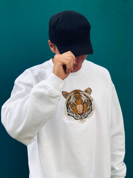 Image of Embroidered Tiger Crew Jumper
