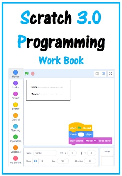 Image of Scratch 3.0 Coding Programming - Class Work Book: Lifetime Updates