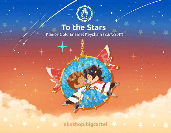 Image of ☆ To the Stars ☆ Klance Gold Keychain