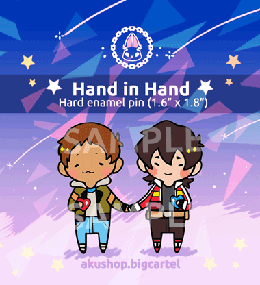 Image of ♥Hand in Hand♥ Klance pin