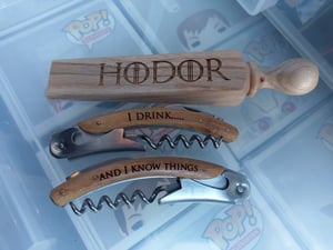 Image of Hodor Doorstop/I drink and I know things Corkscrew