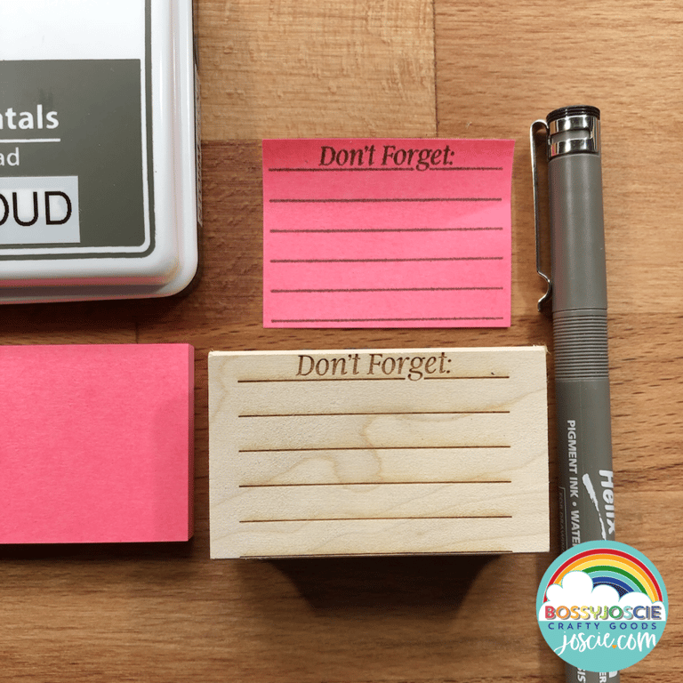 Mini post-it note reminder stamp Image 4