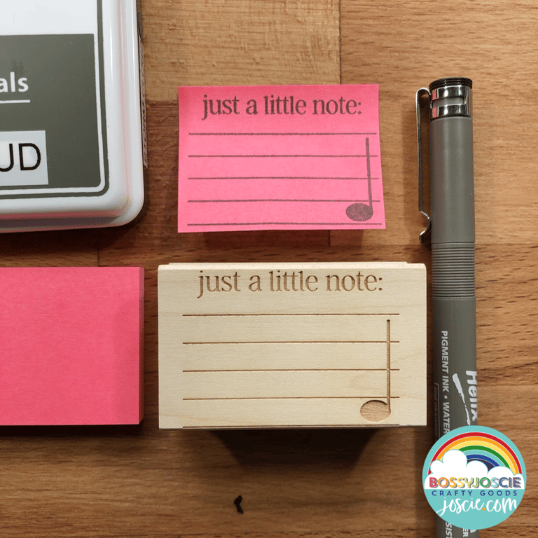 Mini post-it note reminder stamp Image 5