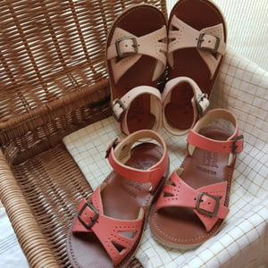 Image of  PEARL SANDAL CORAL LEATHER | BABY