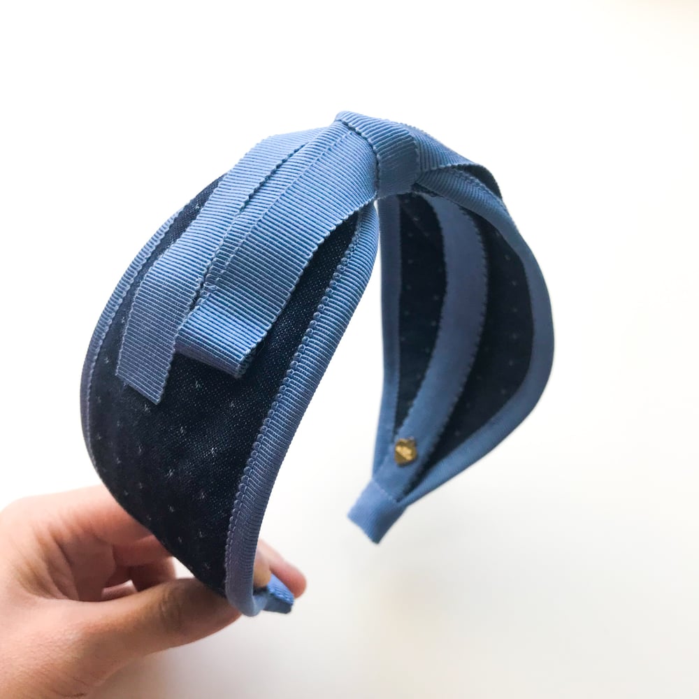 Image of WIDE DENIM HEADBAND