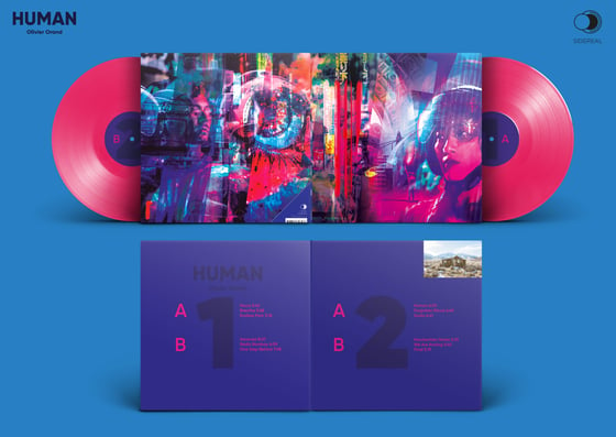 Image of Olivier Orand ‘Human’ 2LP neon-pink vinyl 
