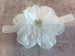 Image of ROCK BOTTOM BLOWOUT SALE White 4 Inch Layered Flower Headband