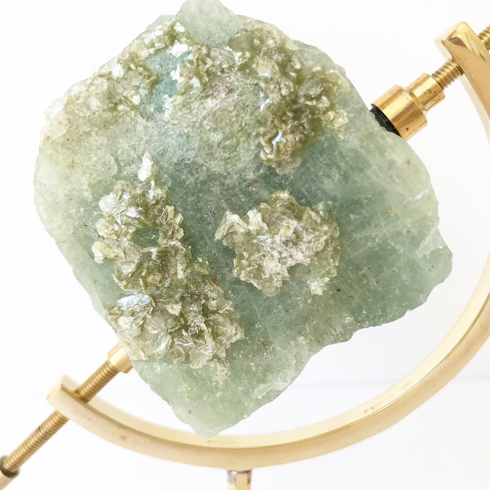 Image of Aquamarine no.2 + Brass Arc Pairing