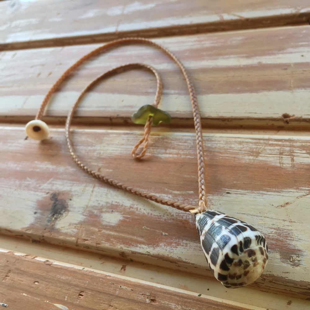 Makamae O Molokai — Hawaiian Hebrew cone shell necklace with locking ...