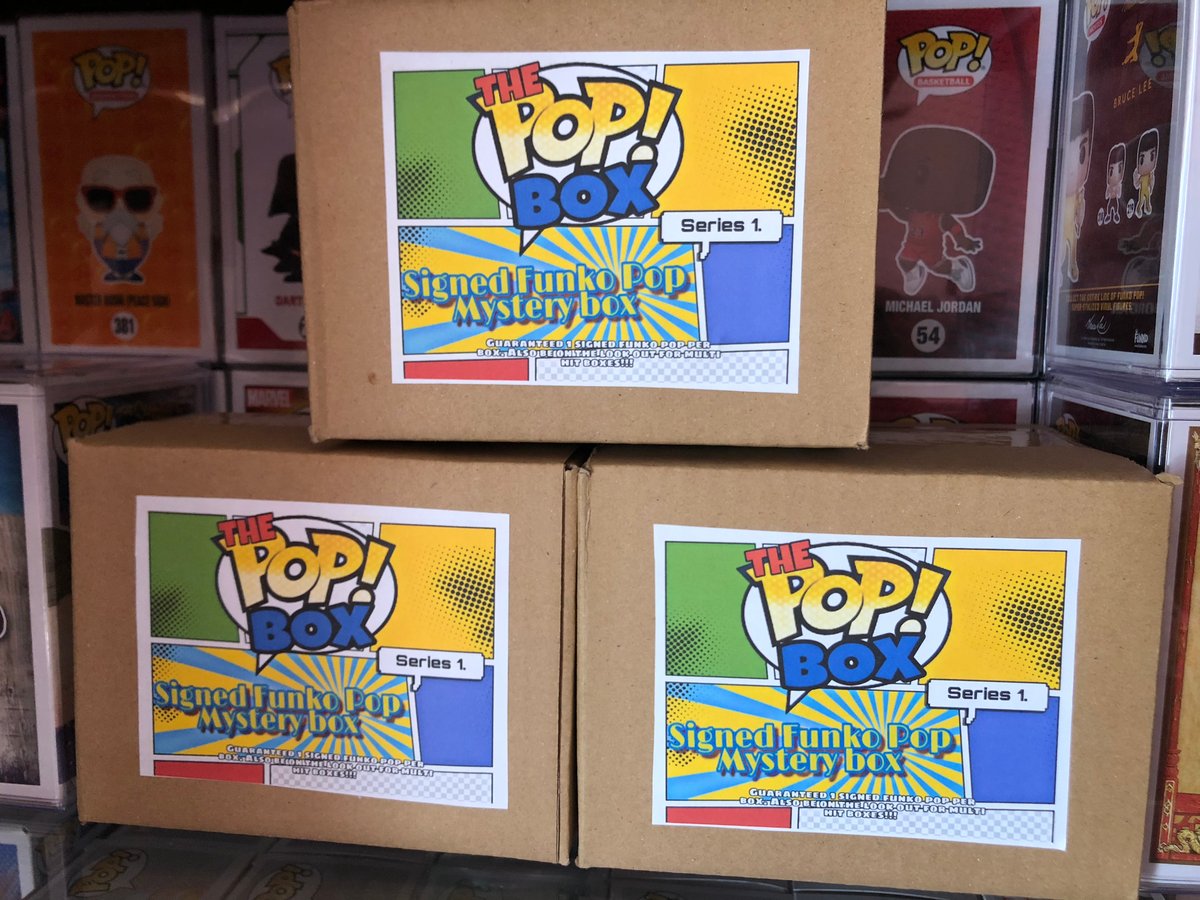 Signed funko online pop mystery box