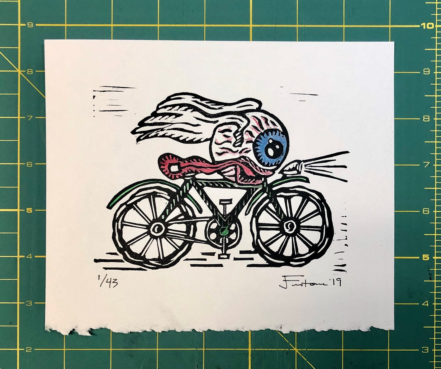 Image of Bicycle Day mini print