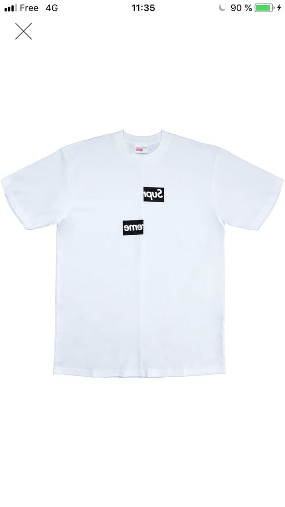 Image of Supreme x cdg split box logo