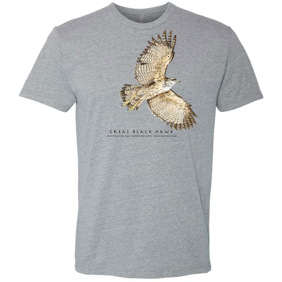 Image of Great Black Hawk T-shirt-heather gray