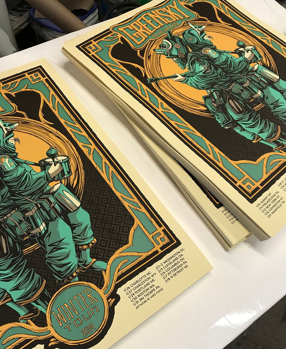 Greensky Bluegrass - Winter Tour Poster / Mike Fudge Art