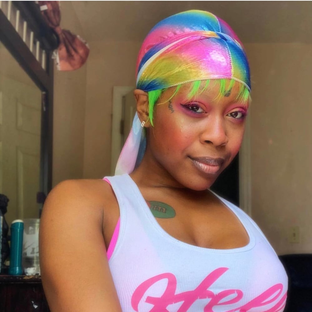 Image of Rainbow Iridescent Durag