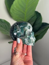Image 2 of MOSS AGATE SKULL