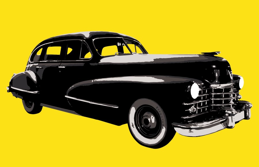 Image of Black Car - Art Print 