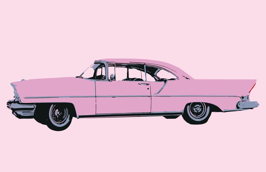 Image of Pink Car - Art Print