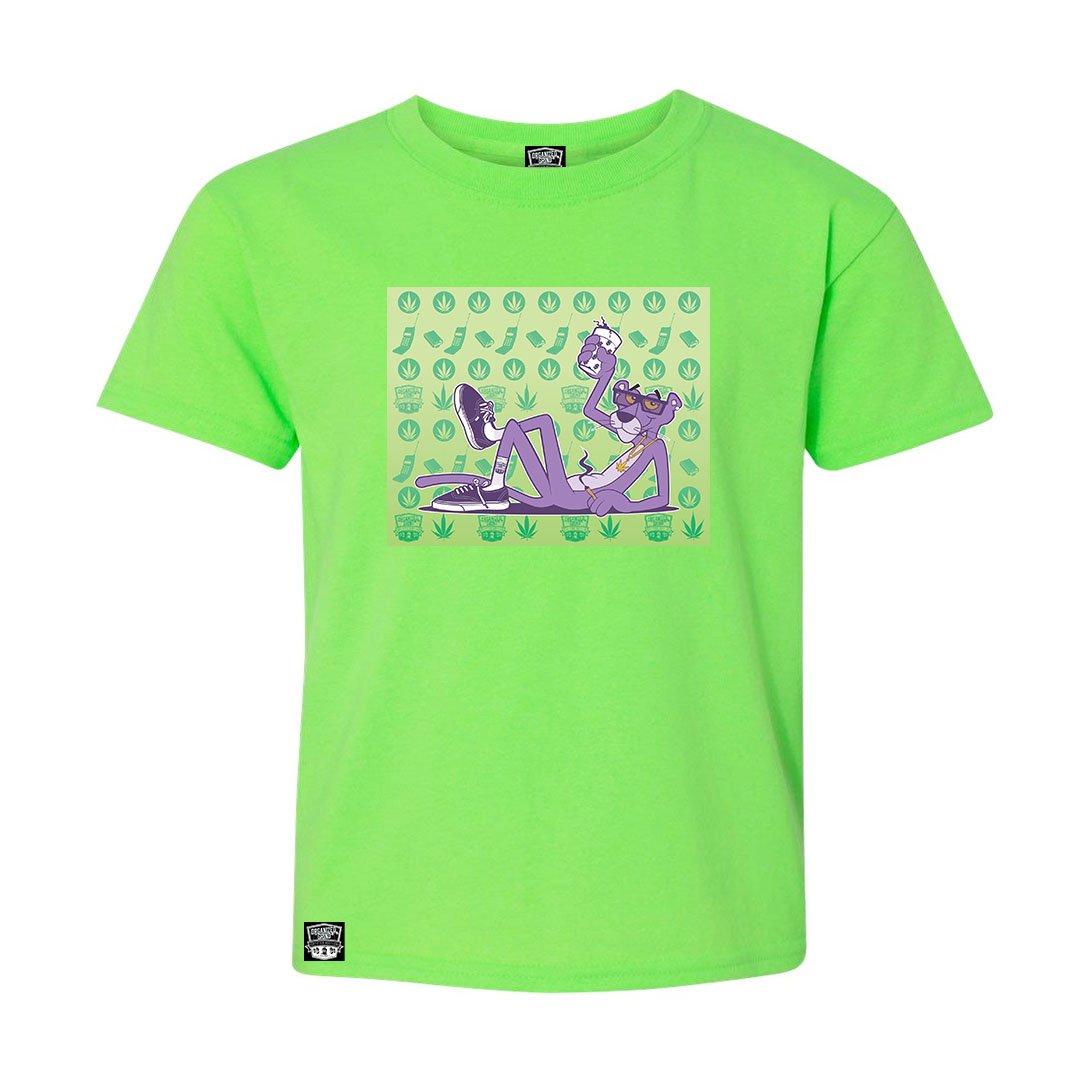 Image of Kush Green Purple Panther Shirt 
