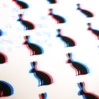 Image 4 of Bunny Love (Fluoro Pink & Blue 3D Screenprint)