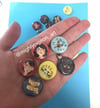 You need some pins. Call your dad. (set of 6 1" butons/pins/badges)