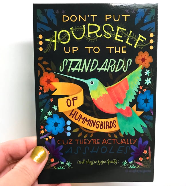 Hummingbirds// Quotable My Favorite Murder 4x6 & 5x7 Postcards